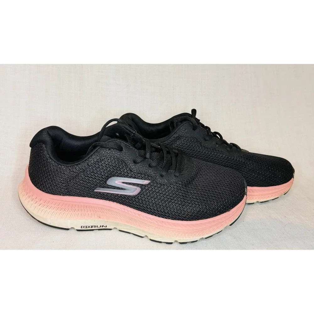 Skechers GOrun Consistent 2.0 Womens 8.5 Black Mauve Running Shoes 128621W